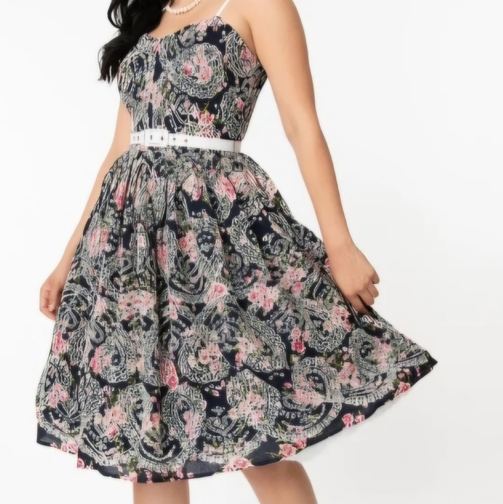 Unique Vintage Pinup Dress Brand New with Tags. TRUE TO SIZE 6/8 M.